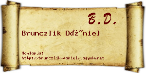 Brunczlik Dániel névjegykártya